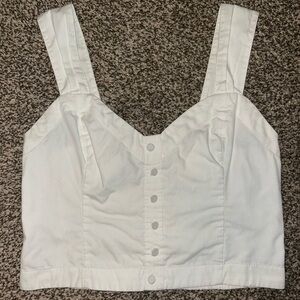Abercrombie & Fitch White Button Top